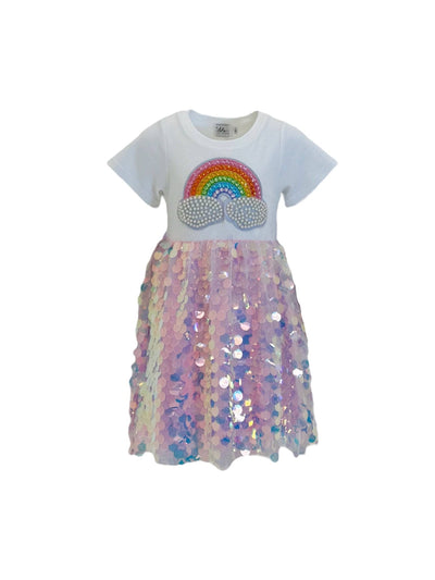 Lola + The Boys Dress Paillette Rainbow Magic Dress