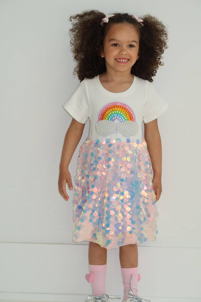 Lola + The Boys Dress Paillette Rainbow Magic Dress