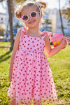 Lola + The Boys Dress Pink Hearts Tank Dress