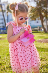 Lola + The Boys Dress Pink Hearts Tank Dress