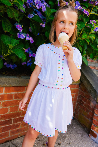 Lola + The Boys Dress Rainbow Jewel Sundress