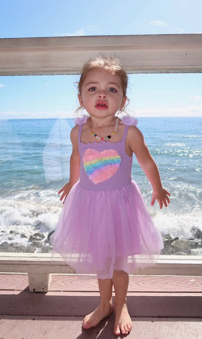 Lola + The Boys Dress Rainbow Love Tutu Dress