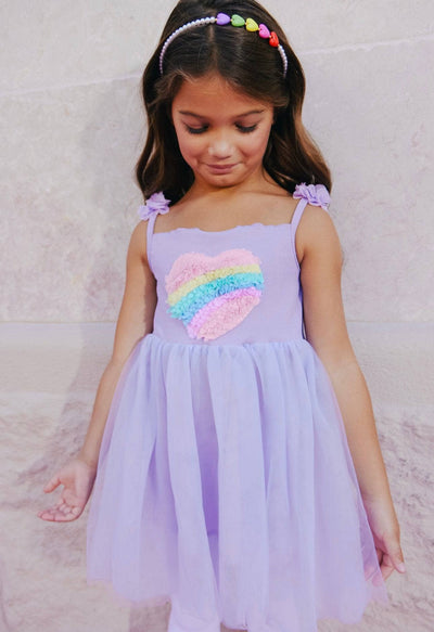 Lola + The Boys Dress Rainbow Love Tutu Dress