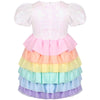 Lola + The Boys Dress Satin Rainbow Dream Dress