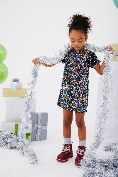 Lola + The Boys Dress Shimmer Stardust Sequin Dress