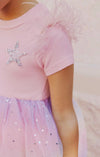 Lola + The Boys Dress Shining Star Feather Tutu Dress