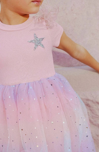 Lola + The Boys Dress Shining Star Feather Tutu Dress