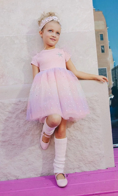 Lola + The Boys Dress Shining Star Feather Tutu Dress