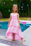 Lola + The Boys Dress St. Barths Tie Dye Pom Pom Dress