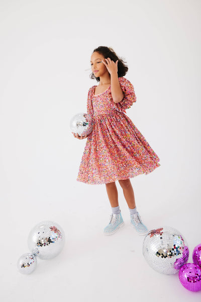 Lola + The Boys Dress 2 Strawberry Birthday Cake Sequin Dress