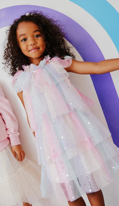 Lola + The Boys Dress Sunset Stars Tulle Dress