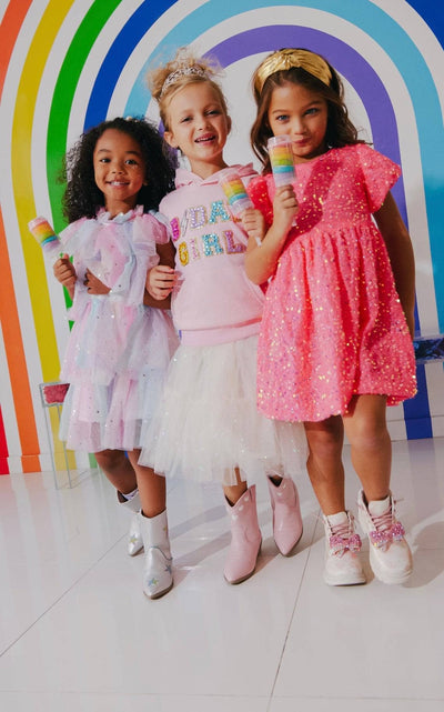 Lola + The Boys Dress Sunset Stars Tulle Dress