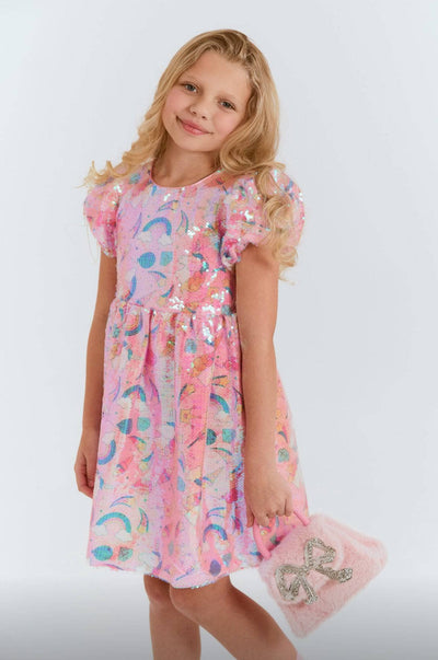 exclude-sale Dress Unicorn Dream Sequin Dress