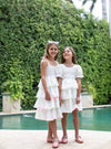 lola-spring Dress White Rainbow Tier Dress