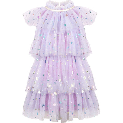 Lola + The Boys DRESSES Foil Hearts Tulle Dress