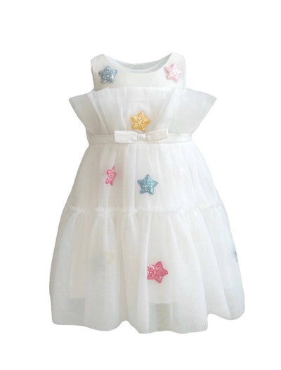 Lola + The Boys Dresses Rainbow Puff Star Tulle Dress