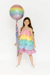 Lola & The Boys Dresses Rainbow Sequin Ruffle Dress