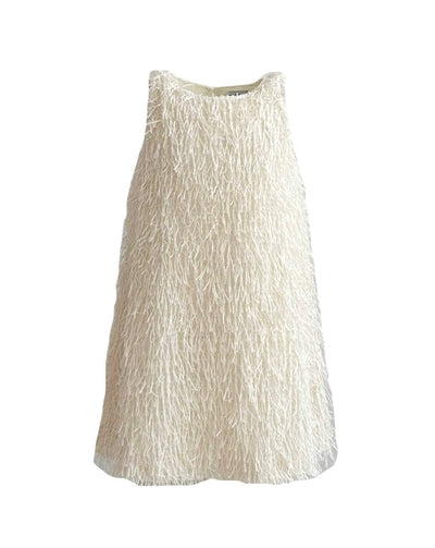 Lola + The Boys Dresses Show White Fringe Dress