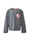 Lola + The Boys Flash Athletic Grey Sweatshirt