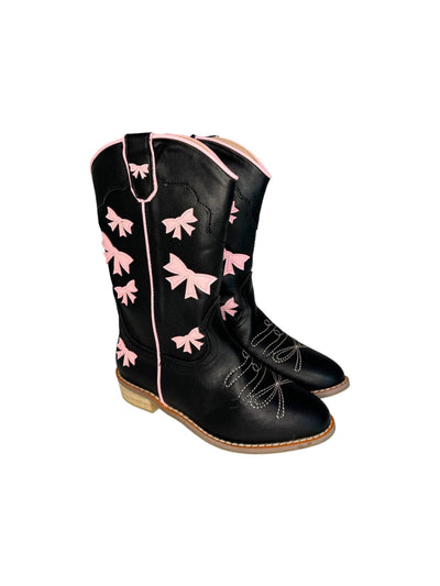 Lola + The Boys Footwear Bow Pink Cowgirl Boots