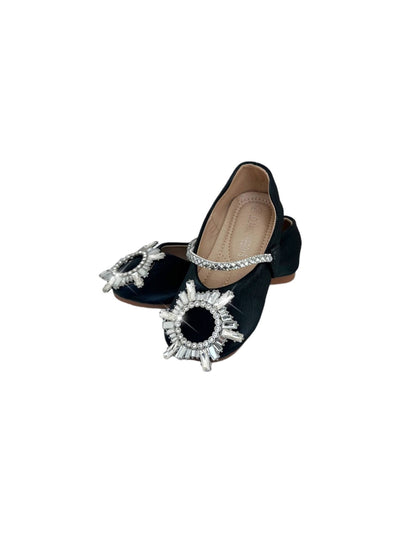 Lola + The Boys Footwear 7C (23) / Black Crystal Brooch Ballet Flat