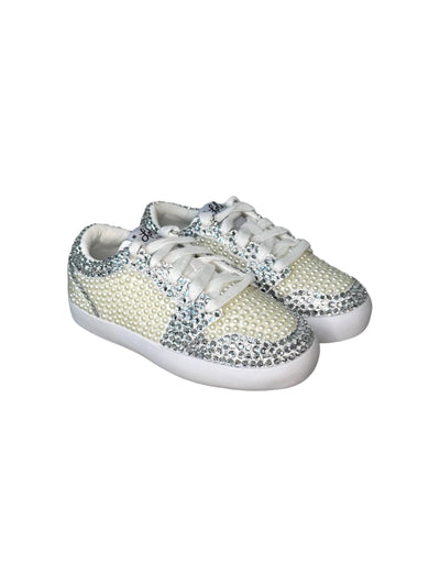 Lola + The Boys Footwear Diamonds and Pearls White Sneakers