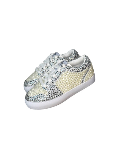 Lola + The Boys Footwear Diamonds and Pearls White Sneakers