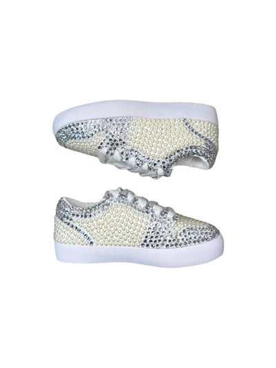 Lola + The Boys Footwear Diamonds and Pearls White Sneakers