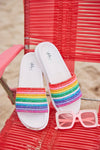 Lola + The Boys Footwear Glitter Rainbow Slides