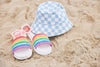 Lola + The Boys Footwear Glitter Rainbow Slides