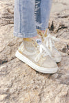 Lola + The Boys Footwear Gold Crystal Hologram Hightops