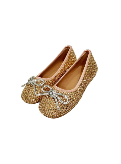 Lola + The Boys Footwear Gold Sparkle Ballet Flats