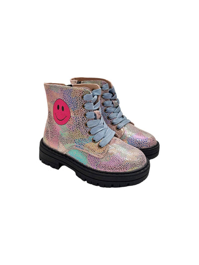 Lola + The Boys Footwear 7C (23) Happy Emoji Combat Boots