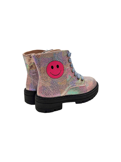 Lola + The Boys Footwear Happy Emoji Combat Boots