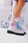 Lola + The Boys Footwear Happy Emoji Combat Boots