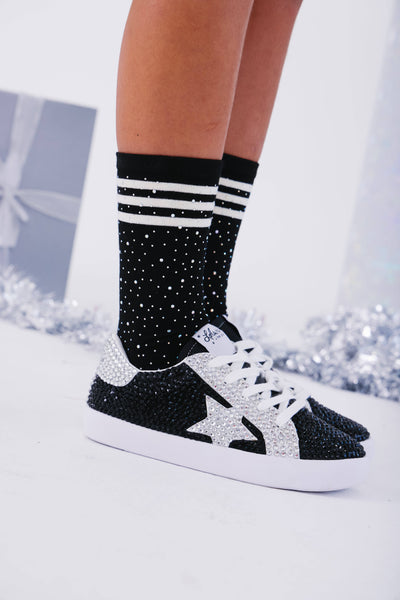 Lola + The Boys Footwear Panda Crystal Star Sneaker