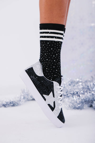 Lola + The Boys Footwear Panda Crystal Star Sneaker