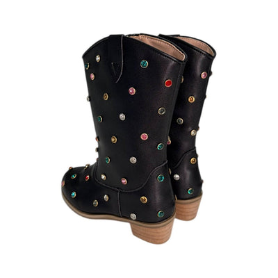 exclude-new-arriv Footwear Rainbow Crystal Cowgirl Boots