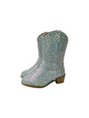 Lola + The Boys Footwear Silver Crystal Cowgirl Boots