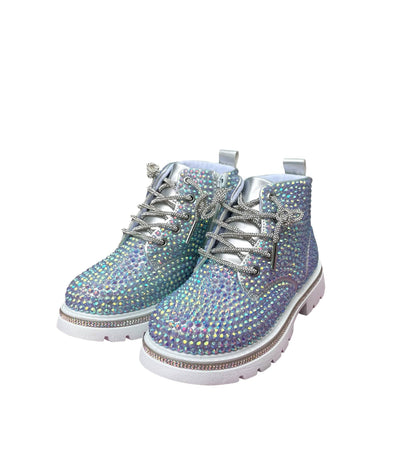 Lola + The Boys Footwear Silver Sparkle Boots