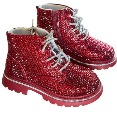 Lola + The Boys Footwear Sparkle Burgundy Boots