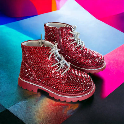 Lola + The Boys Footwear Sparkle Burgundy Boots