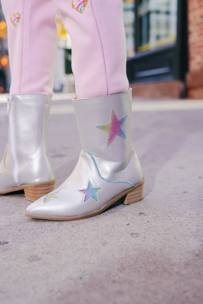 Lola + The Boys Footwear Sparkle Queen Glitter Cowgirl Boots