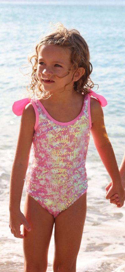 Lola + The Boys Full Hearts Sequin Swimsuit