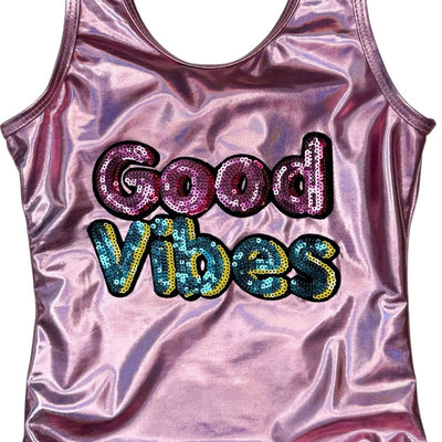 Lola + The Boys Good Vibes Metallic Swimsuit