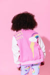 Lola + The Boys Good Vibes Varsity Bomber