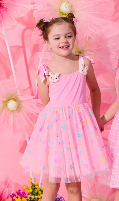 Lola + The Boys Happy Bunny Tulle Dress