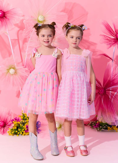 Lola + The Boys Happy Bunny Tulle Dress