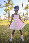 lola-spring Heart Rainbow Tulle Dress