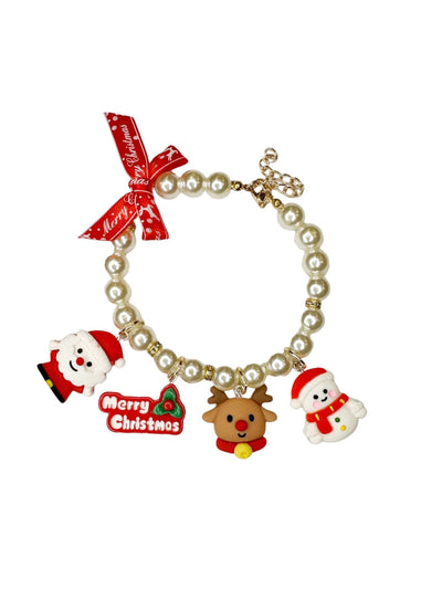 Lola + The Boys Christmas Chocker / 2/6 Holiday Pearl Chocker